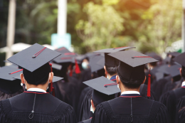 a group of students ready to graduate.